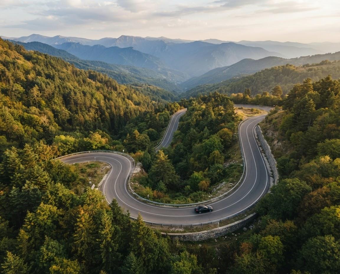 Scenic mountain road in Armenia